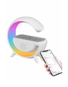 Bluetooth Hoparlör G Şekli Atmosfer Akıllı Rgb Lamba Wireless Kablosuz Şarj