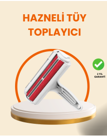 Elektriksiz Hazneli Tüy Temizleyici – Kedi Köpek Tüy Toplama Rulosu
