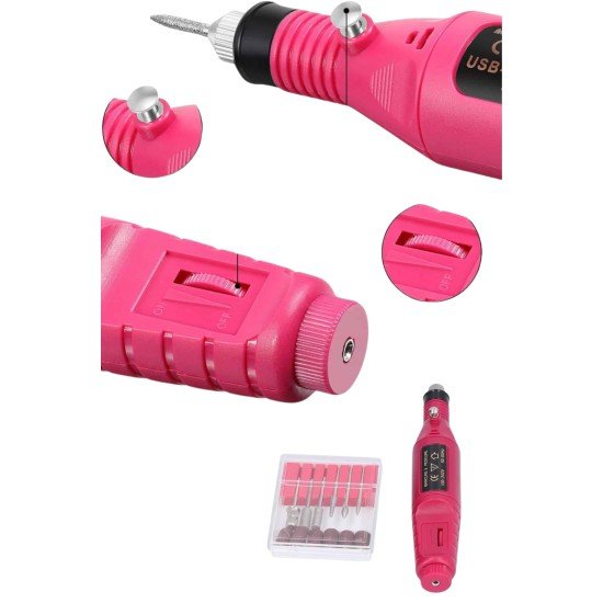 Elektrikli Profesyonel Manikür Pedikür Seti Değiştirilebilir Başlık Seçeneği Elektrikli Profesyonel Manikür Pedikür Seti Değiştirilebilir Başlık Seçeneği