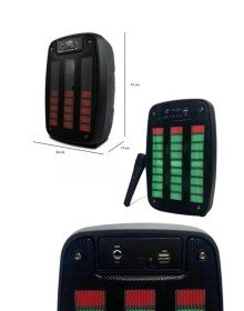 Bluetooth Hoparlör Taşınabilir Şarjlı Işıklı Büyük Boy Yüksek Ses Kaliteli