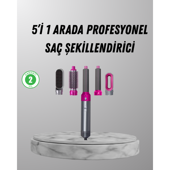 5’i 1 Arada Saç Şekillendirici Set Kuaför Düzeyinde Performans ve Ergonomik Tasarım