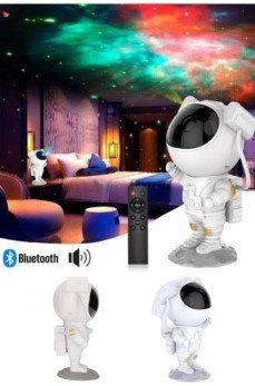 Projeksiyon Astronot Lamba Speaker Sevimli Astronot Bluetooth Hoparlör