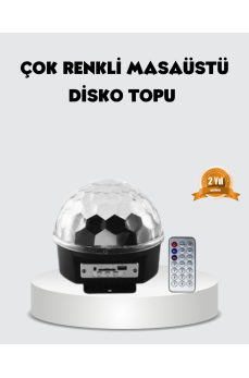 RGB LED Disko Topu Projektör – Ev Partileri, Doğum Günleri ve Eğlence İçin Işık Şovu