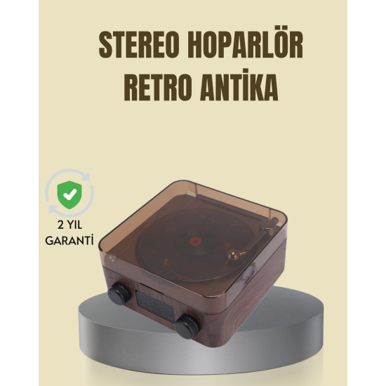 Saatli Gece Işıklı Hoparlör – Modern ve Vintage Tasarım