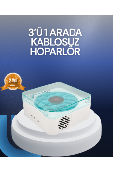 Bluetooth Hoparlör – 3-ü-1 Saatli Gece Lambası ve Vintage Tasarım