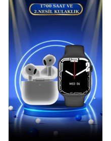 3.Nesil TWS Bluetooth Kulaklık ve Dokunmatik Ekran Akıllı Saat Sesli Görüşme