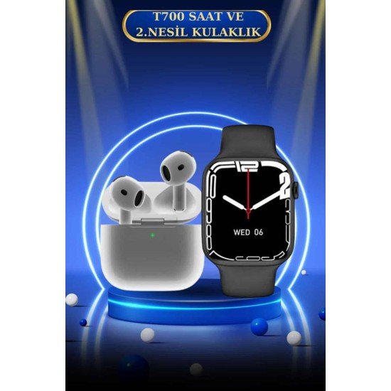 3.Nesil TWS Bluetooth Kulaklık ve Dokunmatik Ekran Akıllı Saat Sesli Görüşme