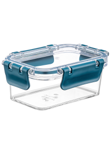 3 Adet Akrilik Saklama Kabı Vakumlu Dikdörtgen Erzak Bakliyat Kabı - 375 ML