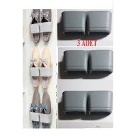 3 Adet Banyo Terlik Tutucu - Kapı Arkası Pratik Raf - Terlik Tutucu 3 Adet Banyo Terlik Tutucu - Kapı Arkası Pratik Raf - Terlik Tutucu