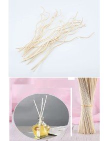 3 Adet Dalgalı Model Aromaterapi Dağıtıcı Rattan Sopa- Ev Dekor Şişe - Koku Yağı Ahşap Difüzör Çubuk