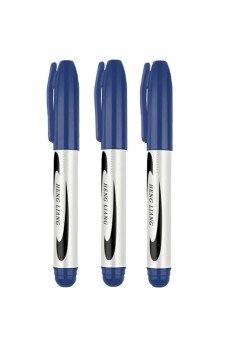 3 Adet Mavi Koli Kalemi - Çuval- Tahta Kalemi