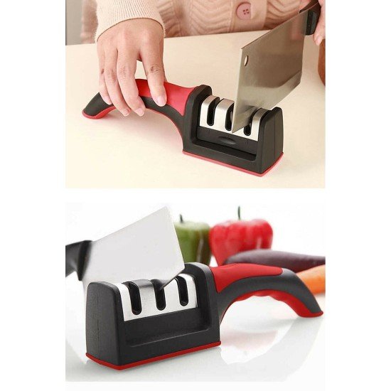 3 Aşamalı Bıçak Makas Bileyici Keskinleştirme Aleti 3 Aşamalı Bıçak Makas Bileyici Keskinleştirme Aleti