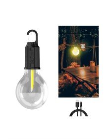 3 Farklı Mod LED'li Şarjlı Asma Kancalı Kamp Lambası Taşınabilir Ampul