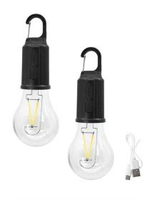 3 Farklı Mod LED'li Şarjlı Asma Kancalı Kamp Lambası Taşınabilir Ampul