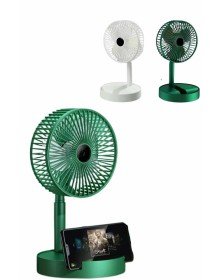 3 Kademe Hız Ayarlı Vantilatör Telefon Standlı Şarjlı Katlanabilir Soğutucu Pervane