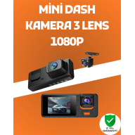 3 Kanallı Araç DVR – Ön + İç + Arka Kamera ile Tam Kapsama, Yüksek Güvenlik