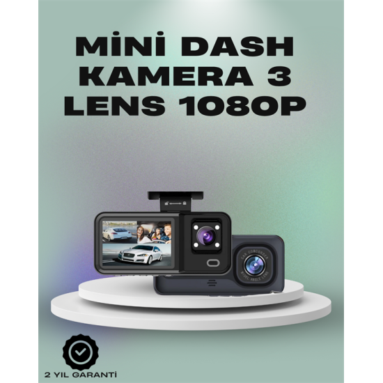 3 Kanallı Araç Kamerası – Full HD 1080P Kayıt, 2” Ekran, Park Gözetimi Desteği 3 Kanallı Araç Kamerası – Full HD 1080P Kayıt, 2” Ekran, Park Gözetimi Desteği