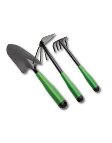 3 Parça Bahçe Seti - Çapa Tırmık Kazma Set