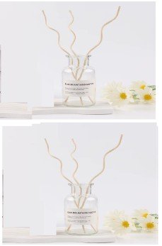 3 Tek Adet 3 Model Aromaterapi Koku Dağıtıcı Rattan Şişe Ahşap Difüzör Çubuk (Spiral-Yaprak-Dalgalı)