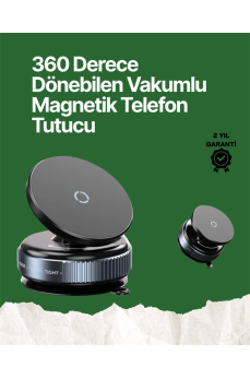 360° Ayarlanabilir Manyetik Araç Telefon Tutucu – Kompakt ve Pratik Tasarım