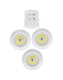 3lü Uzaktan Kumandalı Yapışkanlı Kablosuz Led Spot Lambalar