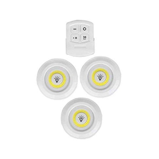 3lü Uzaktan Kumandalı Yapışkanlı Kablosuz Led Spot Lambalar 3lü Uzaktan Kumandalı Yapışkanlı Kablosuz Led Spot Lambalar