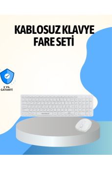 2.4 Ghz Wireless Kablosuz Klavye Mouse Seti Tv Pc Uyumlu