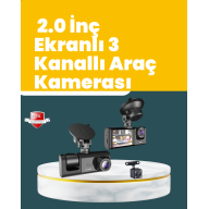 Full HD Çift Yönlü Araç Kamerası  Hareket Algılama  Döngüsel Kayıt