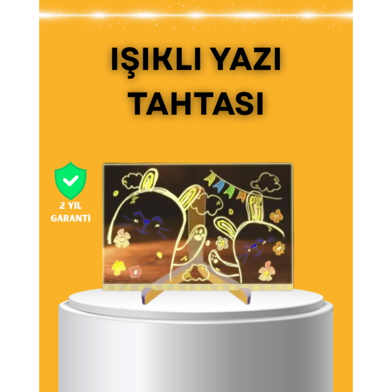 Masaüstü ve Duvara Monte Edilebilir LED Işıklı Yazı Panosu