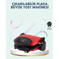 2000W Tost ve Izgara Makinesi – Granite/Teflon Plaka Seçenekli