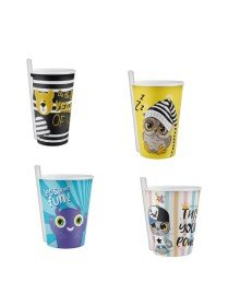 4 Adet Kendinden Pipetli Bardak 400 Ml