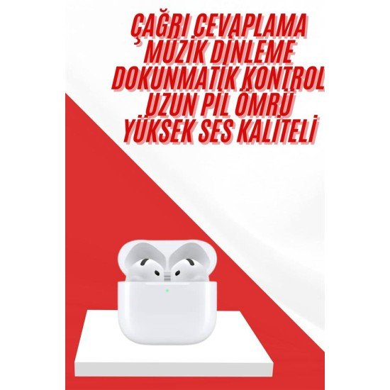 4.Nesil Bluetooth Kulaklık Yüksek Ses Kaliteli Dokunmatik Kontrol Özellikli