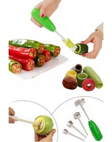 4 Başlıklı Oyma Seti Sebze Patlıcan Patates Kabak Oyacağı