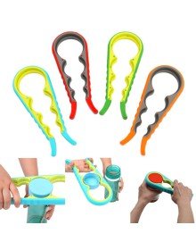 4 Fonksiyonlu Plastik -Silikon Şişe Kavanoz Kapağı Açma Aparatı