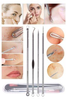 4 lü Kutulu Paslanmaz Komedon Akne - Siyah Nokta Temizleyici Set