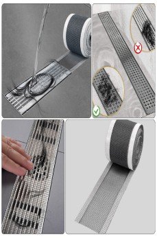 4 Metre Yapışkanlı Banyo Gider Koruyucu Saç Toplayıcı – Gider Böcek Koruyucu Gider Süzgeci
