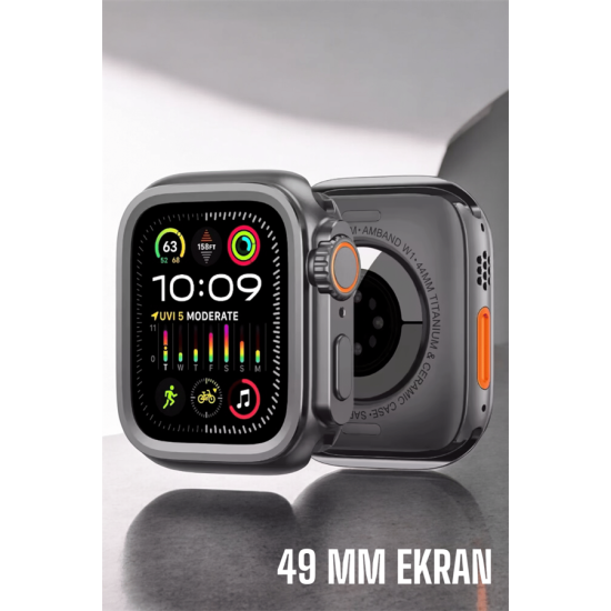 45 MM Gri Kasa Ultra Akıllı Saat Sesli Görüşme, Sağlık Takibi, Suya Dayanıklı