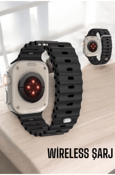 45 MM Gri Kasa Ultra Akıllı Saat Sesli Görüşme, Sağlık Takibi, Suya Dayanıklı