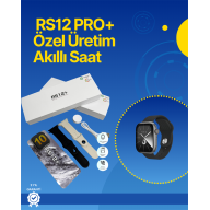 . RS12 PRO+ 2025 Serisi Full Ekranlı Akıllı Saat – 2GB Hafıza, Titanyum Kasa, Suya Dayanıklı, Uzun Şarj Süresi Garantili Model