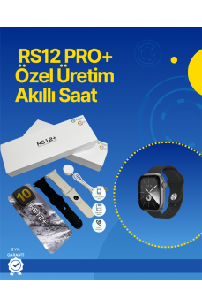 . RS12 PRO+ 2025 Serisi Full Ekranlı Akıllı Saat – 2GB Hafıza, Titanyum Kasa, Suya Dayanıklı, Uzun Şarj Süresi Garantili Model