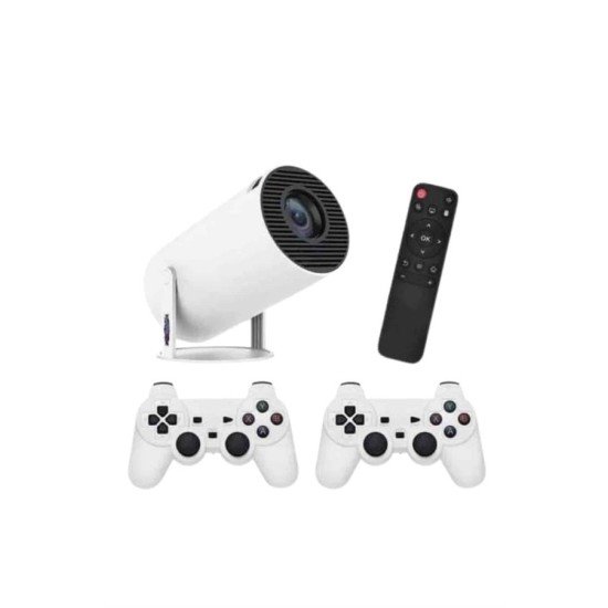 4K Wireless Çift Kollu Kumandalı Oyun Projeksiyonu Retro Video Oyunu