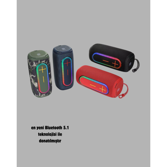 Yeni Nesil Bluetooth 5.1 Hoparlör – Güçlü Ses, Hızlı Bağlantı, Uzun Pil Ömrü Yeni Nesil Bluetooth 5.1 Hoparlör – Güçlü Ses, Hızlı Bağlantı, Uzun Pil Ömrü