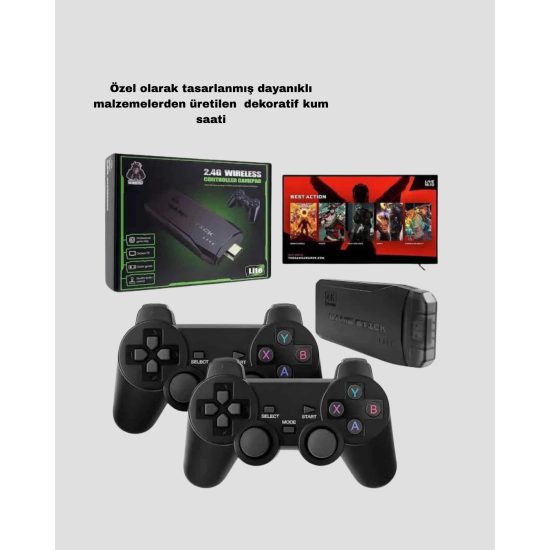 20000 Oyunlu 4K Retro Game Stick – Kablosuz Çift Kollu Atari Konsolu 20000 Oyunlu 4K Retro Game Stick – Kablosuz Çift Kollu Atari Konsolu