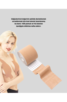 Askısız Görünmez Göğüs Bandı – Dekolteli Kıyafetler İçin Destekleyici Bant