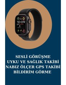 Akıllı Saat Nabız Ölçer Uyku Takibi Adımsayar Alarm ve Hatırlatıcı Çağrı Cevaplama