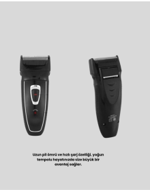 Profesyonel Şarjlı Saç ve Sakal Tıraş Makinesi – Çelik Bıçaklı, Ayarlanabilir Başlıklı, Kablosuz