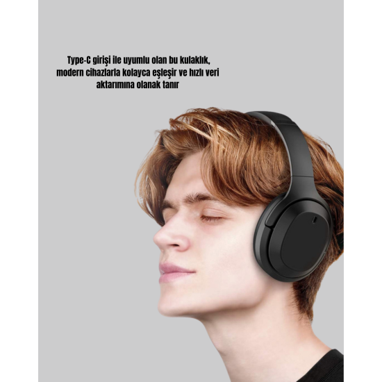 Type-C Girişli Kablolu Kulaklık – Hızlı Veri Aktarımı, Yüksek Ses Kalitesi, Çift Yönlü Bağlantı
