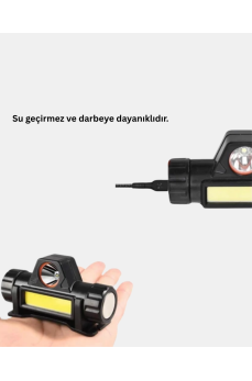 Profesyonel Şarjlı LED Kafa Lambası – Uzun Mesafe + Ortam Aydınlatması