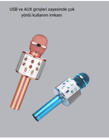 Bluetooth Karaoke Mikrofon – Yüksek Ses Kalitesi, Yankı Efektli, Uzun Ömürlü Pil