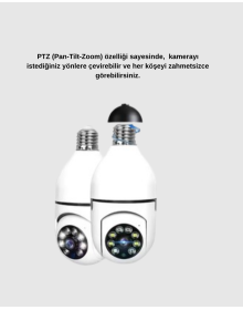 360 Derece Dönebilen Akıllı Duylu Kamera – PTZ, Uzaktan Kontrol, Hareket Algılama